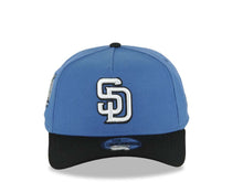 Load image into Gallery viewer, San Diego Padres New Era MLB 9FORTY 940 Adjustable A-Frame Cap Hat Blue Crown Black Visor White/Black Logo 40th Anniversary Side Patch
