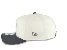 Load image into Gallery viewer, San Diego Padres New Era MLB 9FORTY 940 Adjustable A-Frame Cap Hat Cream Crown Dark Gray Visor Gray Logo 25th Anniversary Side Patch
