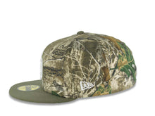 Load image into Gallery viewer, San Diego Padres New Era MLB 59FIFTY 5950 Fitted Cap Hat Real Tree Camo Crown Olive Visor White Logo 40th Anniversary Side Patch Gray UV
