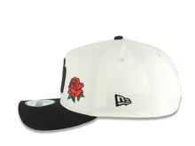 Load image into Gallery viewer, San Diego Padres New Era MLB 9FORTY 940 Adjustable A-Frame Cap Hat Cream Crown Black Visor Black Logo With Red Rose 40th Anniversary Side Patch Gray UV
