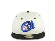 Load image into Gallery viewer, Charros de Jalisco New Era LMP 59FIFTY 5950 Fitted Cap Hat Cream Crown Black Visor Team Color Logo Gray UV
