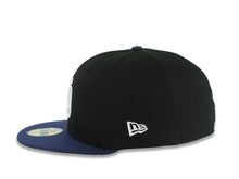 Load image into Gallery viewer, San Diego Padres New Era MLB 59FIFTY 5950 Fitted Cap Hat Black Crown Navy Blue Visor White Logo Gray UV
