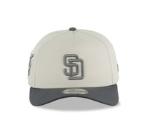 Load image into Gallery viewer, San Diego Padres New Era MLB 9FORTY 940 Adjustable A-Frame Cap Hat Stone Crown Dark Gray Visor Dark Gray Logo 40th Anniversary Side Patch Gray UV
