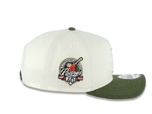 Load image into Gallery viewer, San Diego Padres New Era MLB 9FORTY 940 Adjustable A-Frame Cap Hat Cream Crown Green Visor White Logo With Rose 40th Anniversary Side Patch Gray UV
