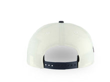 Load image into Gallery viewer, Atlanta Braves New Era MLB 9FORTY 940 Adjustable A-Frame Cap Hat Cream Crown Navy Blue Visor Team Color Axe Logo 1992 World Series Side Patch
