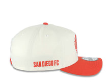 Load image into Gallery viewer, San Diego FC New Era MLS 9FORTY 940 Adjustable A-Frame Cap Hat Cream Crown Red Visor Red Logo Gray UV Gray UV

