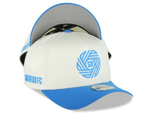 Load image into Gallery viewer, San Diego FC New Era MLS 9FORTY 940 Adjustable A-Frame Cap Hat Cream Crown Light Blue Visor Light Blue Logo Gray UV Gray UV
