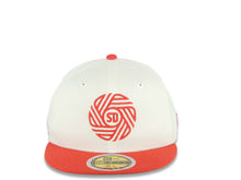 Load image into Gallery viewer, (Youth) San Diego FC New Era MLS 59FIFTY 5950 Kid Fitted Cap Hat Cream Crown Red Visor Red Logo Gray UV
