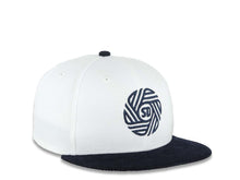 Load image into Gallery viewer, (Corduroy Visor) San Diego FC New Era MLS 59FIFTY 5950 Fitted Cap Hat White Crown Navy Blue Visor Navy Blue Logo Gray UV
