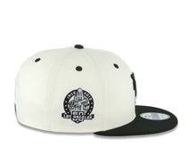 Load image into Gallery viewer, Los Angeles Dodgers New Era MLB 9FIFTY 950 Snapback Cap Hat Cream Crown Black Visor Black Upside Down Logo 60th Anniversary Side Patch
