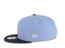 Load image into Gallery viewer, San Diego Padres New Era MLB 59FIFTY 5950 Fitted Cap Hat Pale Purple Crown Navy Blue Visor White/Cream Logo 1998 World Series Side Patch Red UV
