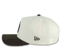 Load image into Gallery viewer, (Corduroy Visor) San Diego Padres New Era 9FORTY 940 Adjustable A-Frame Cap Hat Cream Crown Brown Visor Brown Logo 25th Anniversary Side Patch
