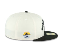 Load image into Gallery viewer, San Diego Padres New Era MLB 59FIFTY 5950 Fitted Cap Hat Cream Crown Black Visor Black Logo South Bay Pier Side Patch
