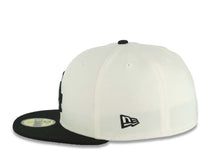 Load image into Gallery viewer, Los Angeles Dodgers New Era MLB 59FIFTY 5950 Fitted Cap Hat Cream Crown Black Visor Black Logo 1963 World Series Side Patch
