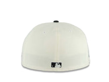 Load image into Gallery viewer, Los Angeles Dodgers New Era MLB 59FIFTY 5950 Fitted Cap Hat Cream Crown Black Visor Black Logo 1963 World Series Side Patch
