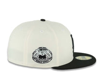 Load image into Gallery viewer, Los Angeles Dodgers New Era MLB 59FIFTY 5950 Fitted Cap Hat Cream Crown Black Visor Black Logo 1963 World Series Side Patch
