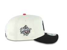 Load image into Gallery viewer, New York Yankees New Era MLB 9FORTY 940 Adjustable A-Frame Cap Hat Cream Crown Black Visor Black Logo 1998 World Series Side Patch Red UV
