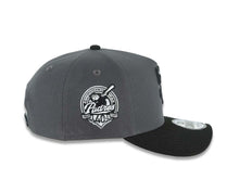 Load image into Gallery viewer, San Diego Padres New Era MLB 9FORTY 940 Adjustable A-Frame Cap Hat Dark Gray Crown Black Visor Black Logo With White Rose 40th Anniversary Side Patch
