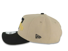 Load image into Gallery viewer, Los Angeles Dodgers New Era MLB 9FORTY 940 A-Frame Adjustable Cap Hat Khaki Crown Black Visor Black/Metallic Gold Script/Text Logo Shohei Ohtani 17 Side Patch
