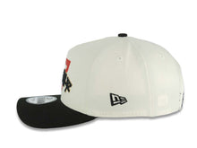 Load image into Gallery viewer, Los Angeles Dodgers New Era MLB 59FIFTY 5950 Fitted Cap Hat Cream Crown Black Visor Red/Metallic Gold/Black 17 Japan Text Logo 2025 World Series Champions Patch
