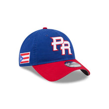 Load image into Gallery viewer, Puerto Rico New Era WBC World Baseball Classic 9TWENTY 920 Adjustable Cap Hat Royal Blue Crown Red Visor Team Color Logo Puerto Rico Flag Side Patch
