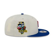 Load image into Gallery viewer, Chicago Cubs New Era MLB 9FIFTY 950 Snapback Cap Hat Cream Crown Royal Blue Visor Royal Blue Logo Localized Map Side Patch
