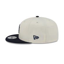 Load image into Gallery viewer, New York Yankees New Era MLB 9FIFTY 950 Snapback Cap Hat Cream Crown Navy Blue Visor Navy Blue Logo Localized Map Side Patch
