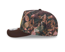 Load image into Gallery viewer, San Diego Padres New Era MLB9FORTY 940 A-Frame Snapback Cap Hat Leaves Camo Crown Brown Visor Yellow Logo 50th Anniversary Side Patch
