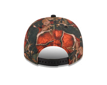 Load image into Gallery viewer, San Diego Padres New Era MLB 9FORTY 940 A-Frame Snapback Cap Hat Leaves Camo Crown Black Visor Black/Orange Logo 50th Anniversary Side Patch
