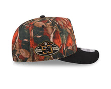 Load image into Gallery viewer, San Diego Padres New Era MLB 9FORTY 940 A-Frame Snapback Cap Hat Leaves Camo Crown Black Visor Black/Orange Logo 50th Anniversary Side Patch
