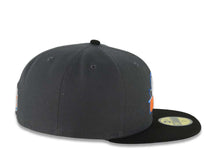 Load image into Gallery viewer, San Diego Gulls New Era AHL 59FIFTY 5950 Fitted Cap Hat Dark Gray Crown Black Visor Default Team Logo SD Back Logo Gray UV
