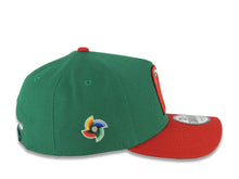 Load image into Gallery viewer, Mexico New Era 9FORTY 940 Adjustable A-Frame Cap Hat Green Crown Red Visor Default Logo WBC World Baseball Classic Side Patch Gray UV
