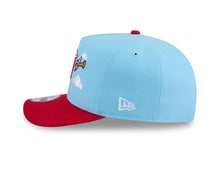 Load image into Gallery viewer, Los Angeles Anaheim Angels New Era MLB 9FIFTY 950 Snapback A-Frame Cap Hat Sky Blue Crown Red Visor Team Color Logo With Cart0on Gray UV
