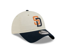 Load image into Gallery viewer, San Diego Padres New Era MLB 9TWENTY 920 Adjustable Cap Hat Chrome White Crown Navy Blue Visor Orange/Navy Logo (2026 City Connect 2.0)

