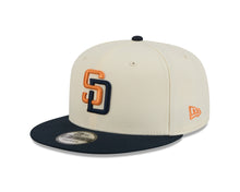 Load image into Gallery viewer, (Youth) San Diego Padres New Era MLB 9FIFTY 950 Kid Snapback Cap Hat Chrome White Crown Navy Blue Visor Orange/Navy Blue (2026 City Connect 2.0)
