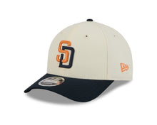 Load image into Gallery viewer, San Diego Padres New Era MLB 9FORTY 940 Adjustable M-Crown Cap Hat Chrome White Crown Navy Blue Visor Orange/Navy Logo (2026 City Connect 2.0)
