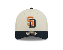 Load image into Gallery viewer, San Diego Padres New Era MLB 9FORTY 940 Adjustable M-Crown Cap Hat Chrome White Crown Navy Blue Visor Orange/Navy Logo (2026 City Connect 2.0)
