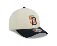 Load image into Gallery viewer, San Diego Padres New Era MLB 9FORTY 940 Adjustable M-Crown Cap Hat Chrome White Crown Navy Blue Visor Orange/Navy Logo (2026 City Connect 2.0)
