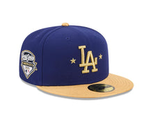 Load image into Gallery viewer, Los Angeles Dodgers New Era MLB 59FIFTY 5950 Fitted Cap Hat Royal Blue Crown Gold Visor Gold Logo 2025 World Series Champions Side Patch
