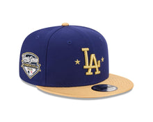 Load image into Gallery viewer, Los Angeles Dodgers New Era MLB 9FIFTY 950 Snapback Cap Hat Royal Blue Crown Gold Visor Gold Logo 2025 World Series Champions Side Patch 
