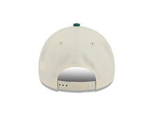 Load image into Gallery viewer, Puerto Rico New Era WBC 9FORTY 940 Adjustable A-Frame Cap Hat Cream Crown Green Visor Pink/Green Logo With Rose
