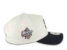 Load image into Gallery viewer, San Diego Padres New Era MLB 9FORTY 940 Adjustable A-Frame Cap Hat Chrome White Crown Navy Blue Visor Navy/Orange Logo 1998 World Series Side Patch

