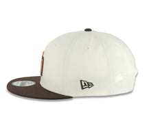 Load image into Gallery viewer, San Diego Padres New Era MLB 9FIFTY 950 Snapback Cap Hat Chrome White Crown Dark Brown Visor Orange/Dark Brown Logo 40th Anniversary Side Patch
