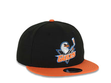 Load image into Gallery viewer, San Diego Gulls New Era AHL 9FIFTY 950 Snapback Cap Hat Black Crown Orange Visor Default Team Logo Gray UV
