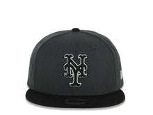 Load image into Gallery viewer, New York Mets New Era MLB 9FIFTY 950 Snapback Cap Hat Dark Gray Crown Black Visor Black/White Logo Gray UV
