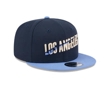 Load image into Gallery viewer, Los Angeles Dodgers New Era MLB 9FIFTY 950 Snapback Cap Hat Navy Blue Crown Sky Blue Visor White Script/Text Logo 
