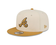 Load image into Gallery viewer, Atlanta Braves New Era MLB 9FIFTY 950 Snapback Cap Hat Cream Crown Light Teal Visor Light Teal Logo (Color Pack)

