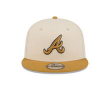Load image into Gallery viewer, Atlanta Braves New Era MLB 9FIFTY 950 Snapback Cap Hat Cream Crown Light Teal Visor Light Teal Logo (Color Pack)
