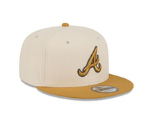 Load image into Gallery viewer, Atlanta Braves New Era MLB 9FIFTY 950 Snapback Cap Hat Cream Crown Light Teal Visor Light Teal Logo (Color Pack)

