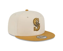 Load image into Gallery viewer, Seattle Mariners New Era MLB 9FIFTY 950 Snapback Cap Hat Cream Crown Light Brown Visor Light Brown/Brown Logo (Color Pack)
